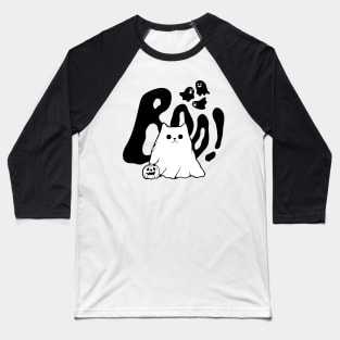 Purr-fectly Spooky: Halloween Cat Baseball T-Shirt